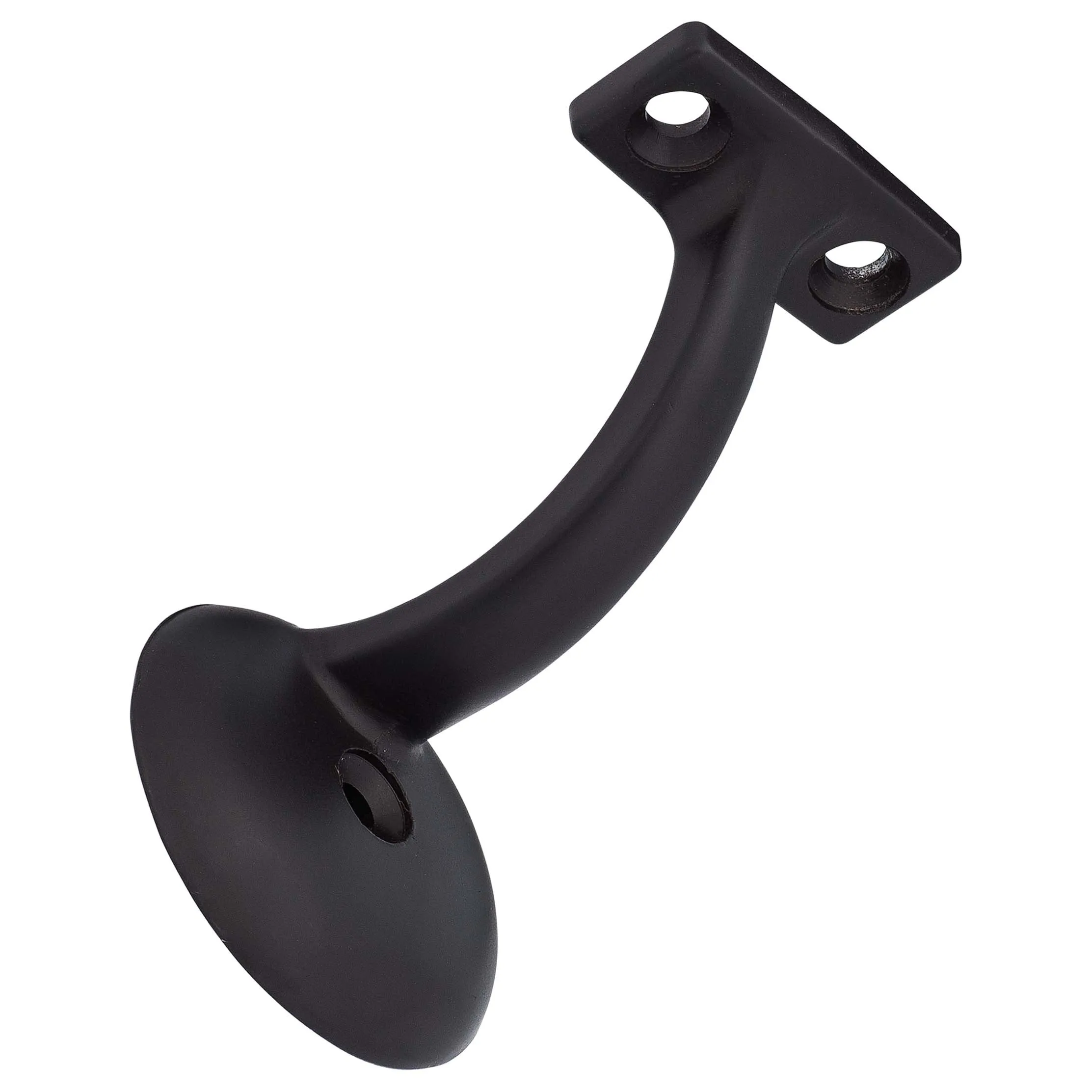 Handrail Bracket, Heavy Duty, Round Wall Mounting Escutcheon, One Wall Mounting Screw