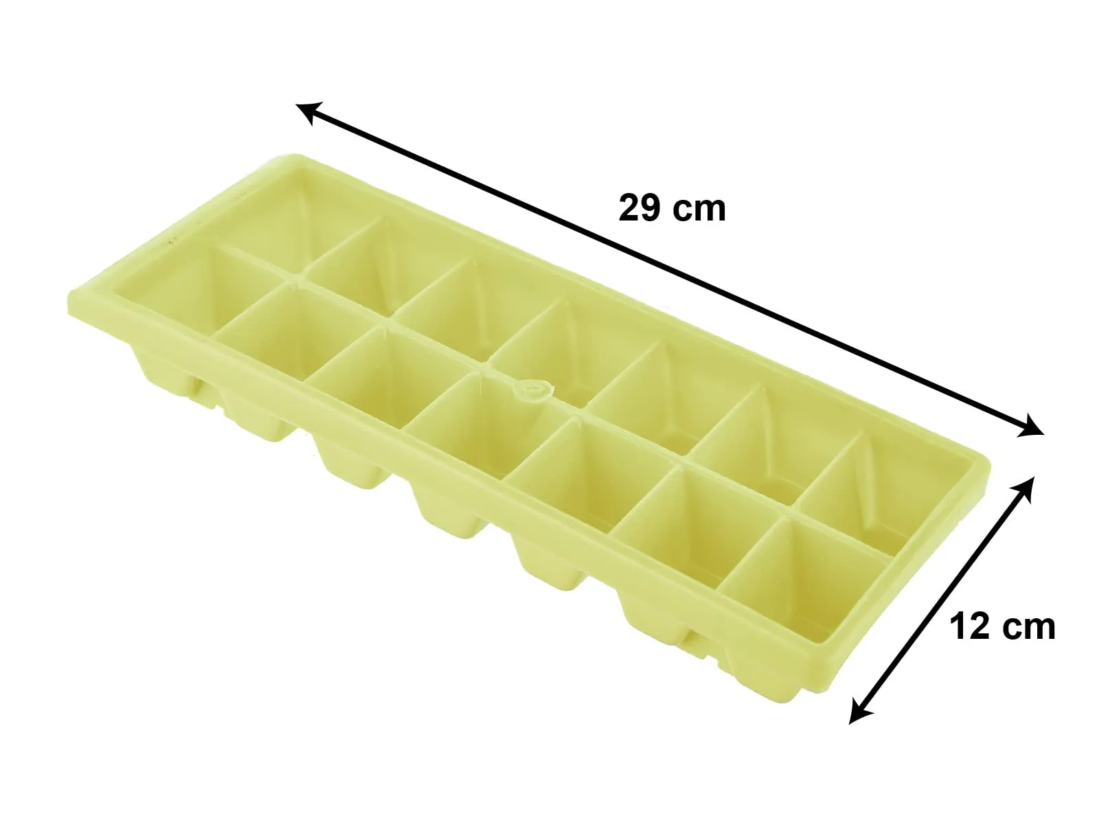 Heart Home BPA Free Easy Release Ice Cube Tray/Bin/Box Set with 14 Section- Pack of 12 (Green & Blue)-HS43HEARTH25812
