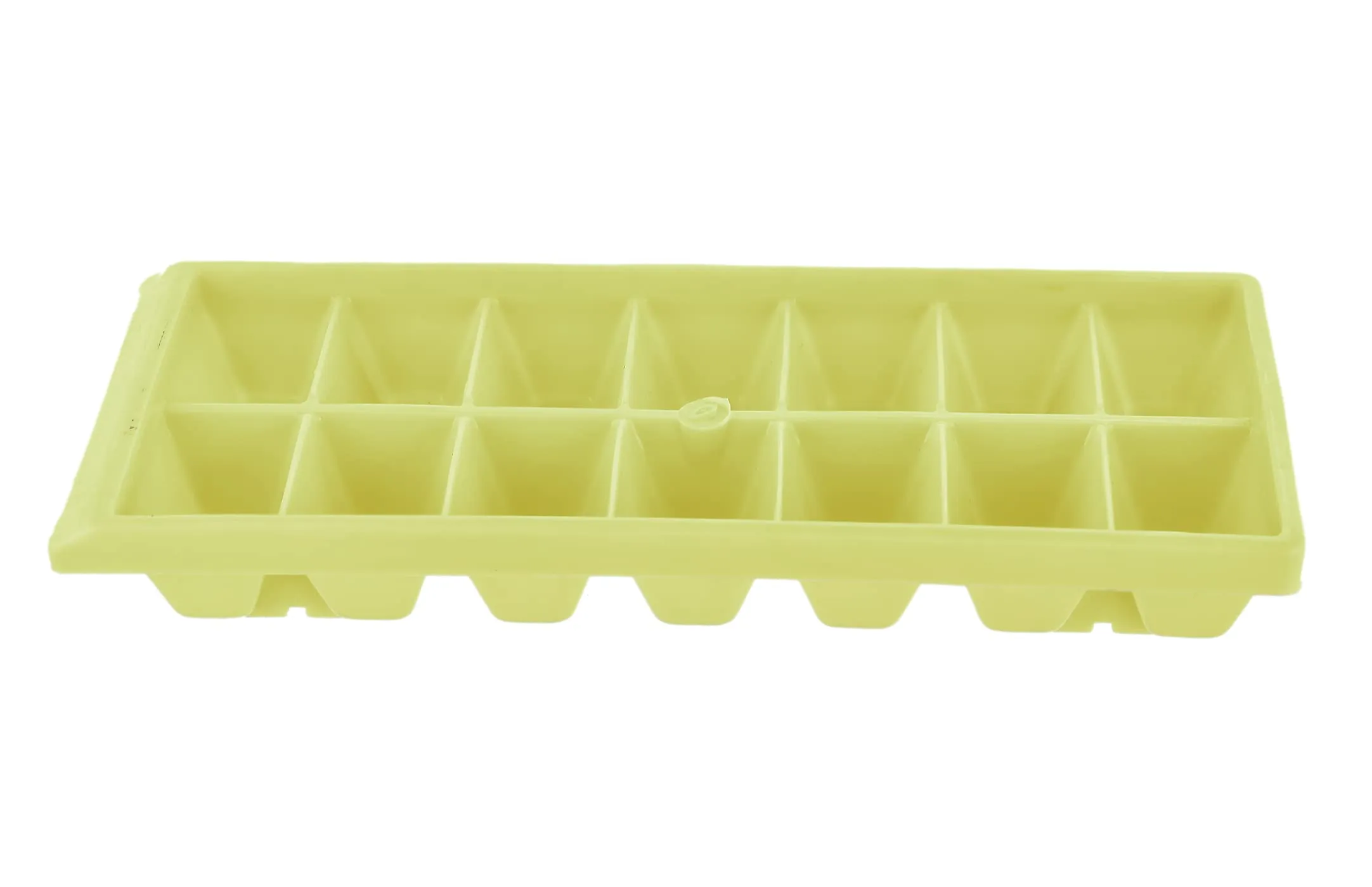 Heart Home Plastic Ice Cube Tray Set with 14 Section- Pack of 12 (Cream & Green & Blue)-HS43HEARTH25819