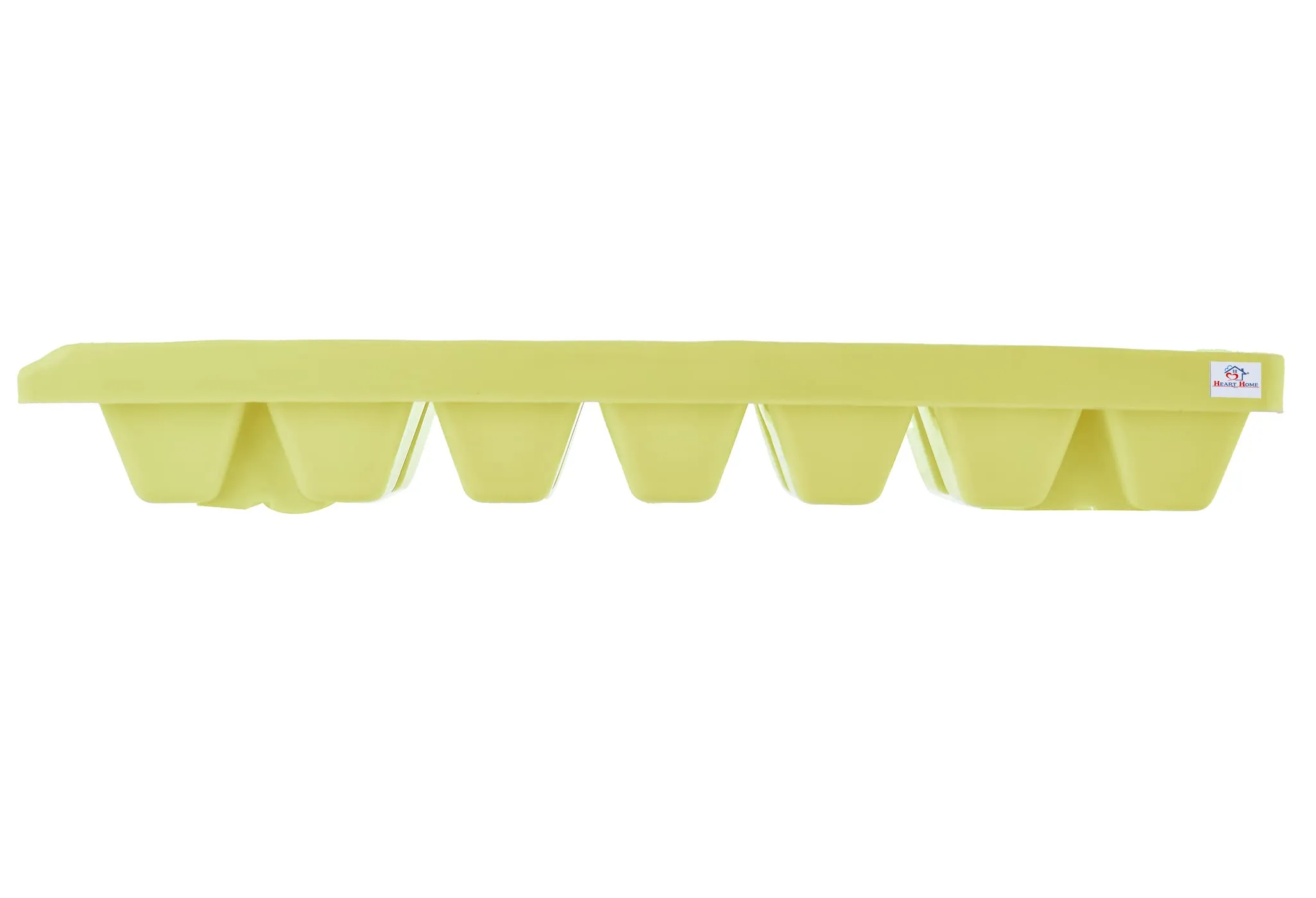 Heart Home Plastic Ice Cube Tray Set with 14 Section- Pack of 12 (Cream & Green & Blue)-HS43HEARTH25819
