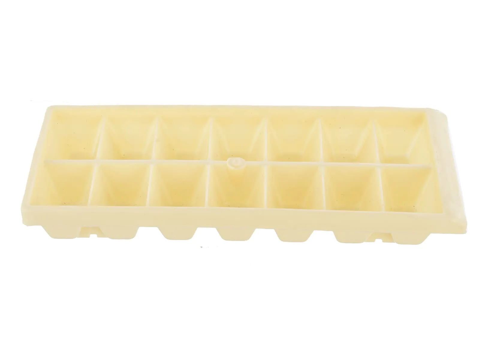 Heart Home Plastic Ice Cube Tray Set with 14 Section- Pack of 6 (Cream)-HS43HEARTH25753