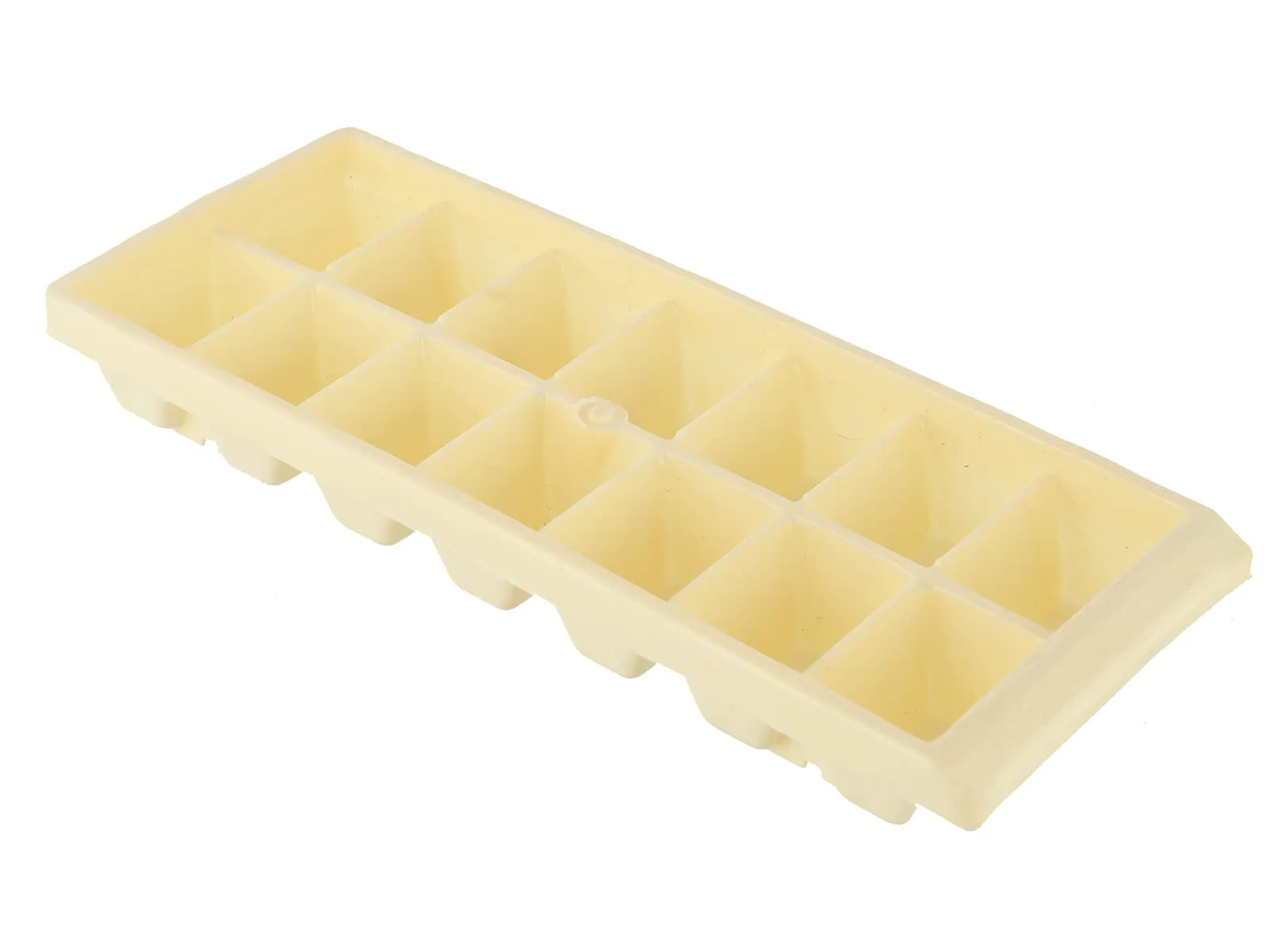 Heart Home Plastic Ice Cube Tray Set with 14 Section- Pack of 6 (Cream)-HS43HEARTH25753