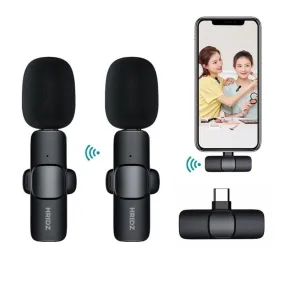 Hridz K9 Wireless Rechargeable Type-C Microphone For Podcast Recording Interview