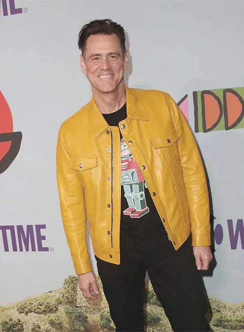 Kidding Casual Leather Jacket Worn by Jim Carrey | Jim Carrey Leather Jacket