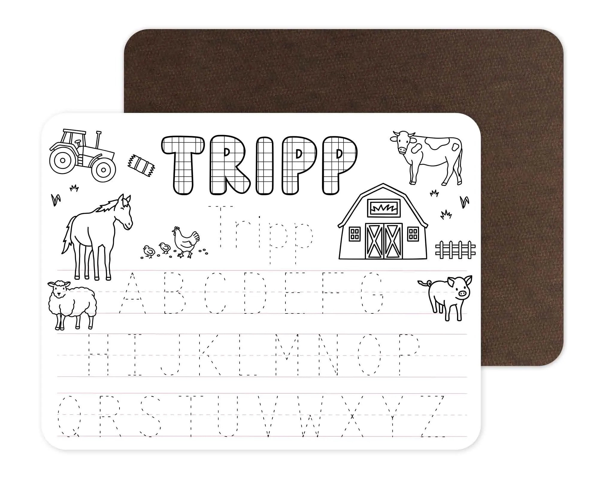 Kids Personalized Whiteboard | Barnyard Bash