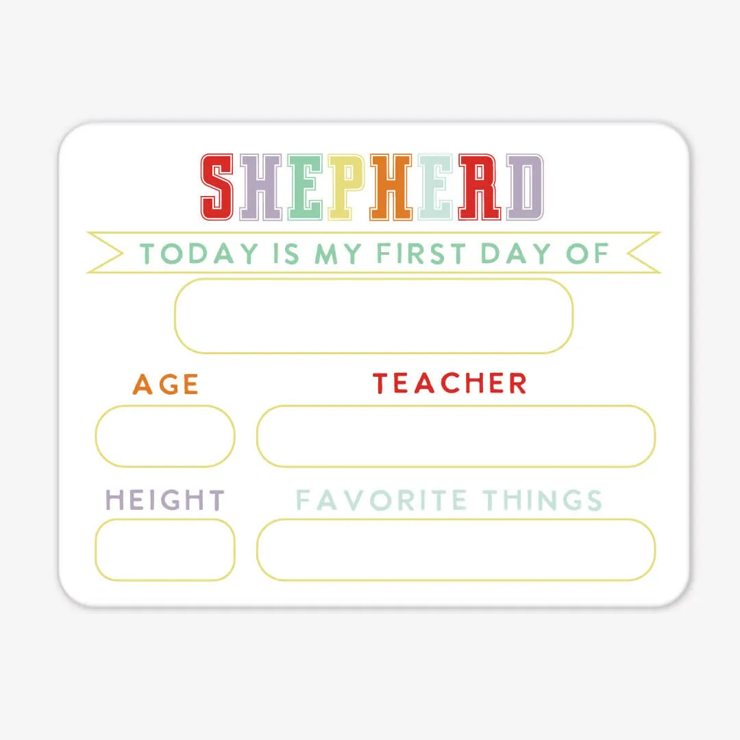 Kids Personalized Whiteboard | First Day Of - Varsity