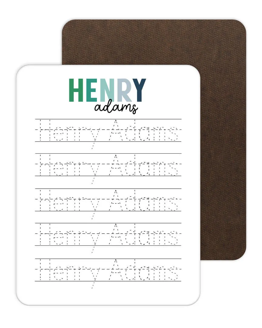 Kids Personalized Whiteboard | Hello My Name Is - Green Apple