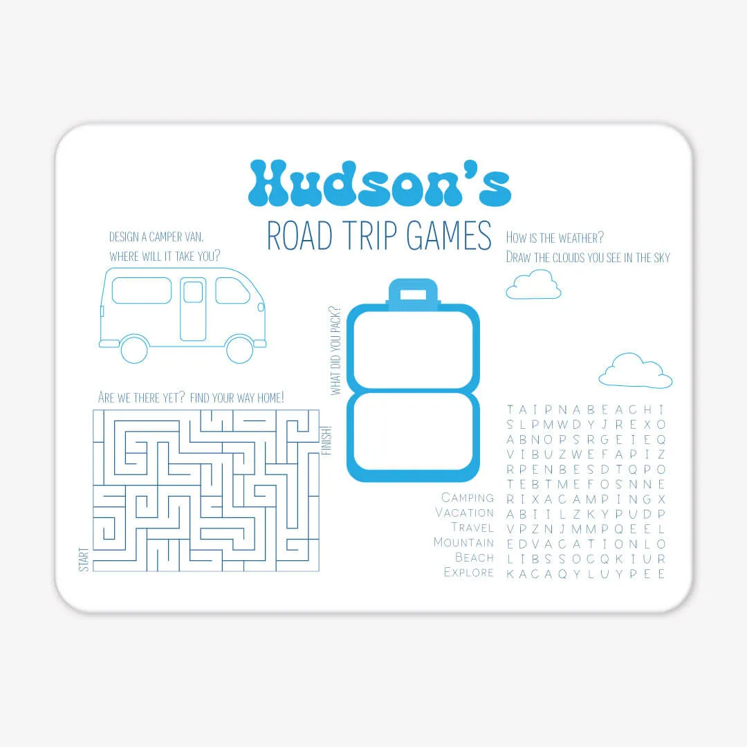 Kids Personalized Whiteboard | Road Trip