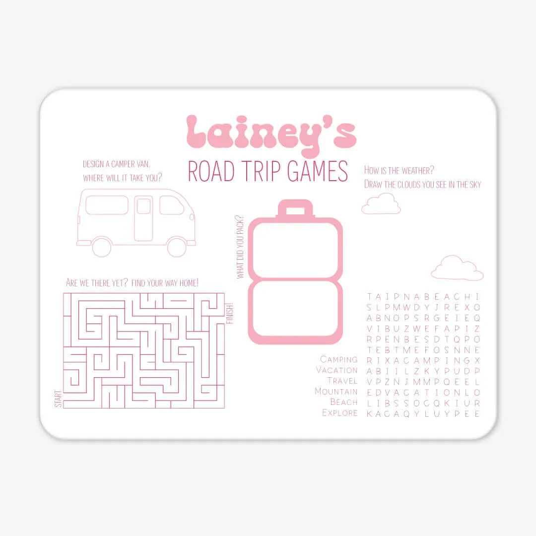Kids Personalized Whiteboard | Road Trip