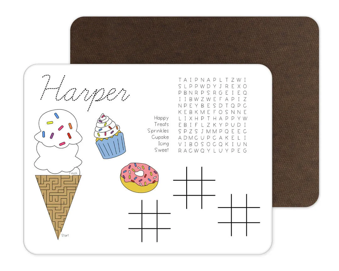 Kids Personalized Whiteboard | Sweet Treats Busy Board