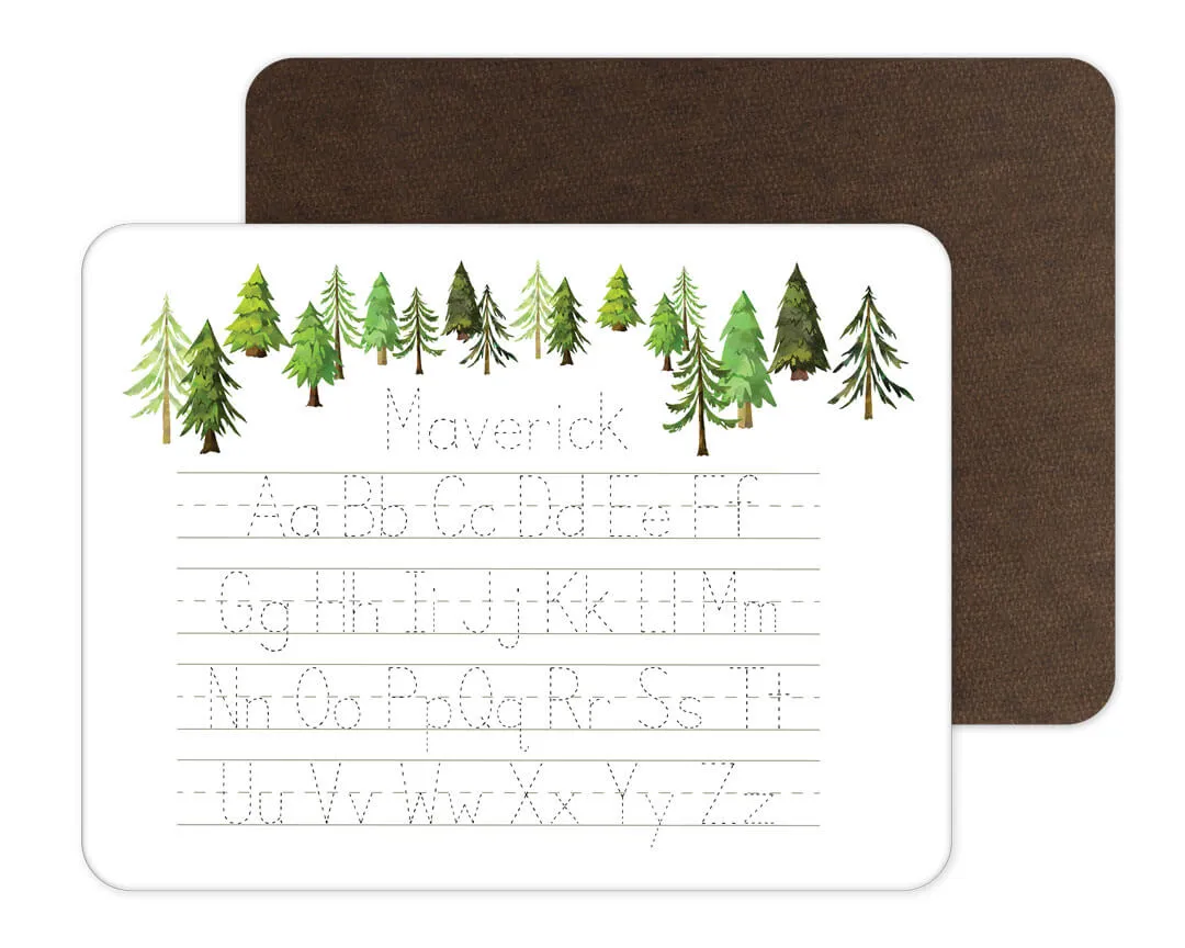 Kids Personalized Whiteboard | Woodland Alphabet