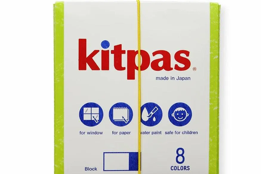 Kitpas Block Crayons 8 Colours Stationary Art and craft for kids 3yrs 