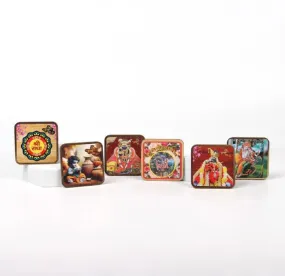 Krishna Bhog || Motivational Quotes Magnet - Inspirational Quotes Magnets - 4 x 4 inch - Set of 6