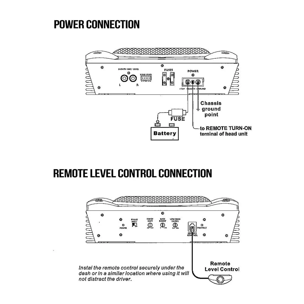 Lanzar AQTB8 1000 Watt Slim Waterproof Amplified Marine Subwoofer System, White