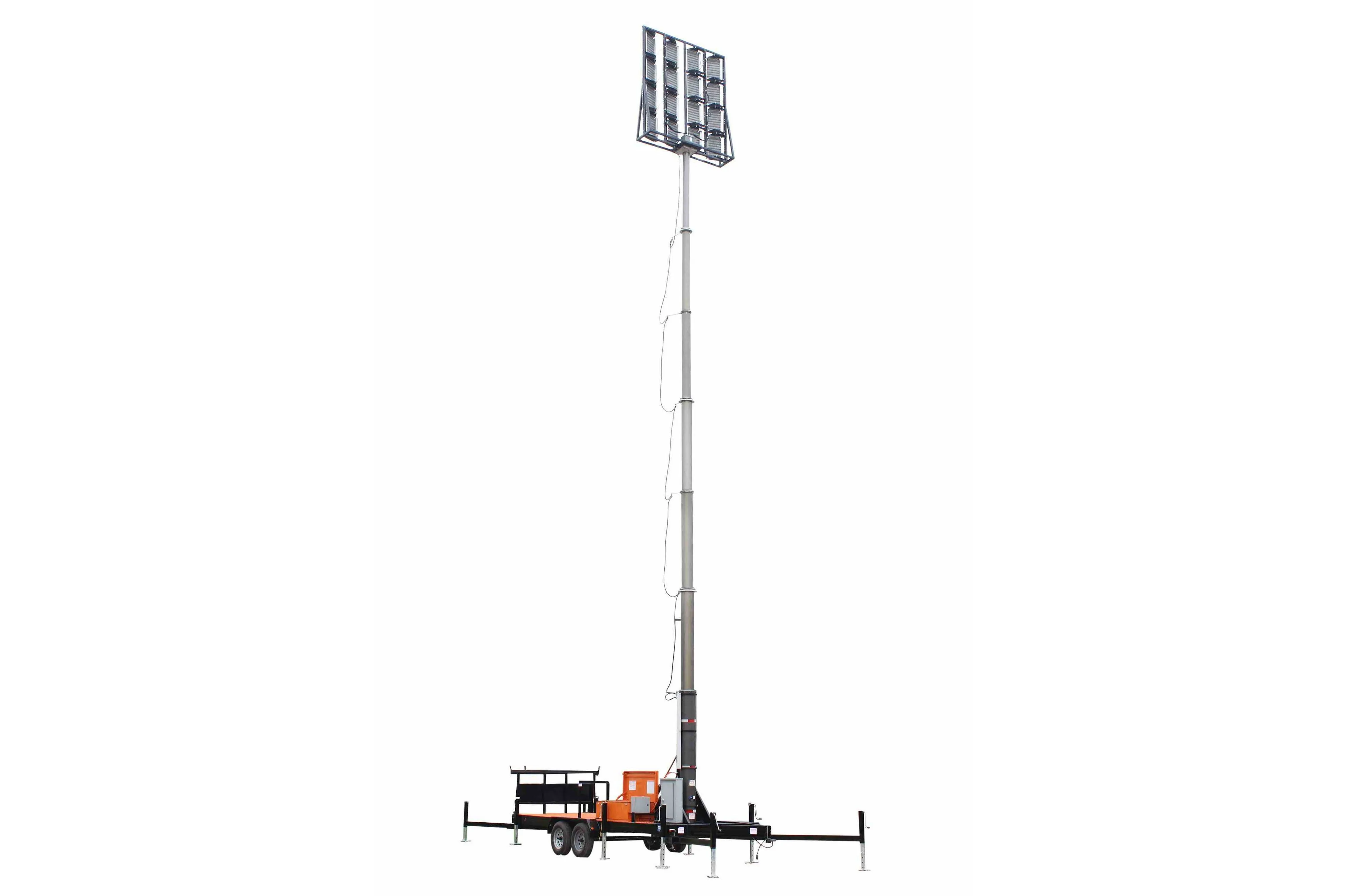 Larson Electronics 50' Pneumatic Megatower™ on 21 Foot Trailer - 11KW Genset - 110 Gallons - Lights NOT Included