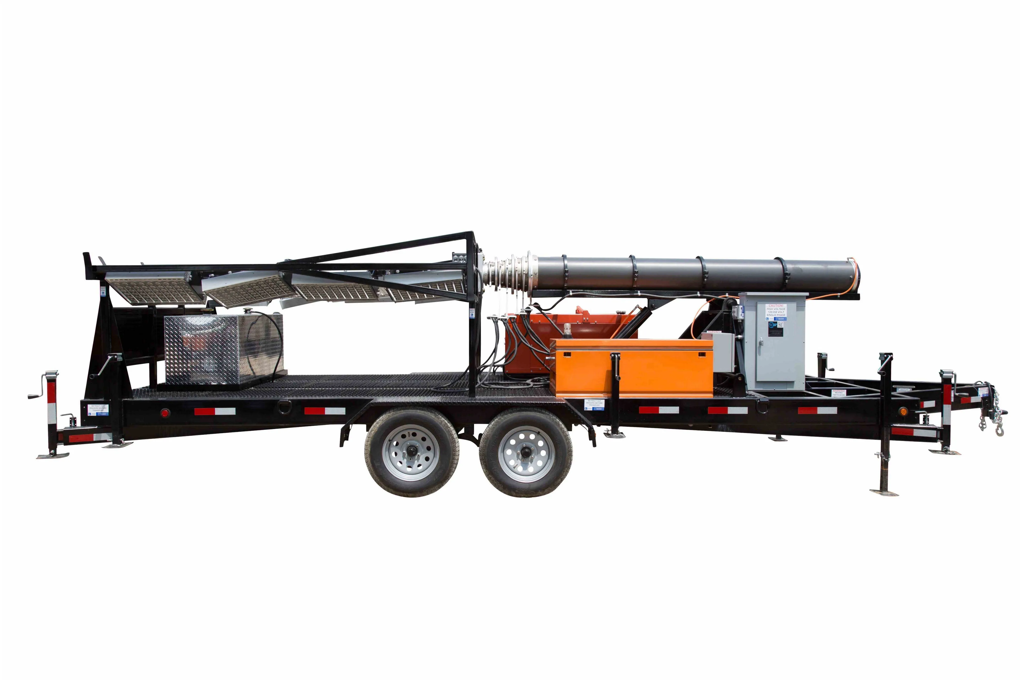 Larson Electronics 50' Pneumatic Megatower™ on 21 Foot Trailer - 11KW Genset - 110 Gallons - Lights NOT Included