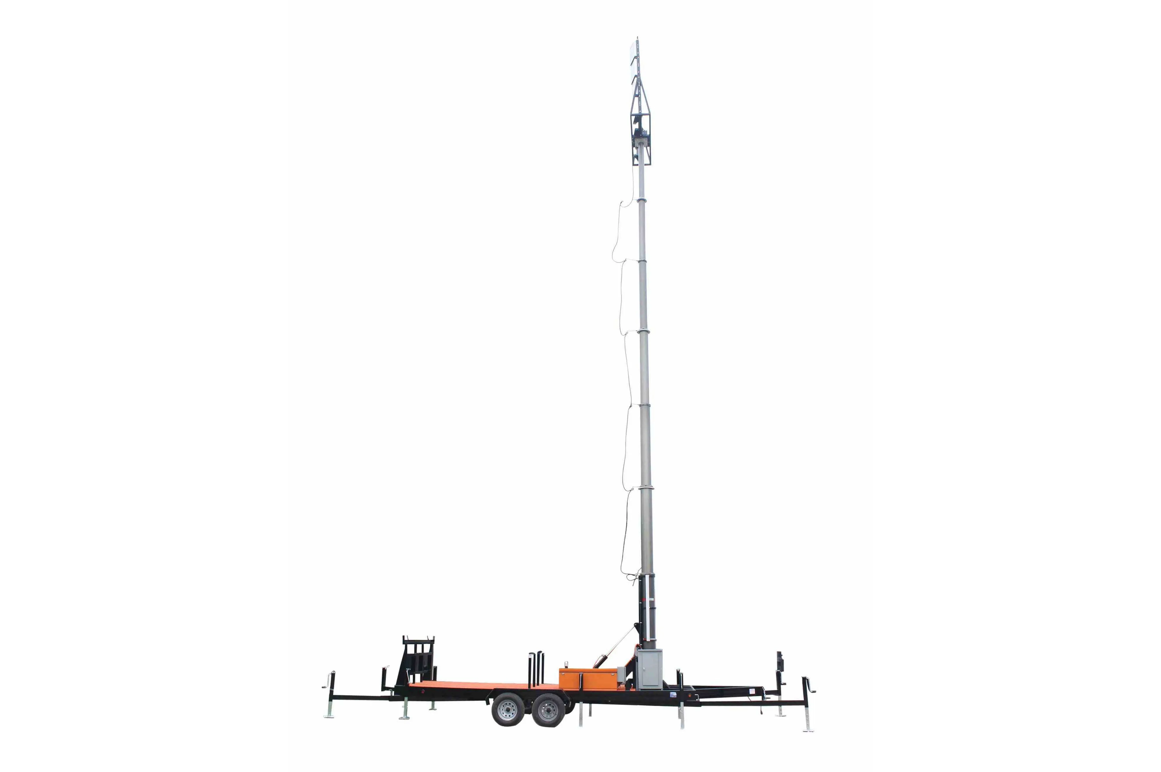 Larson Electronics 50' Pneumatic Megatower™ on 21 Foot Trailer - 11KW Genset - 110 Gallons - Lights NOT Included