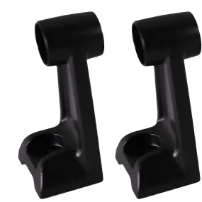 Light Bar Mounting Brackets - Cast Aluminum - Black Housing