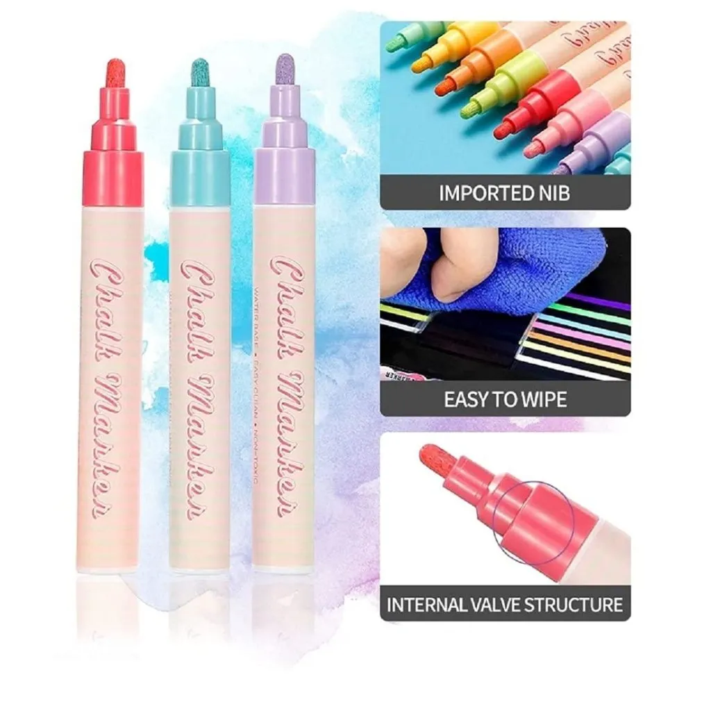 Liquid Chalk Markers 8 Colors Set