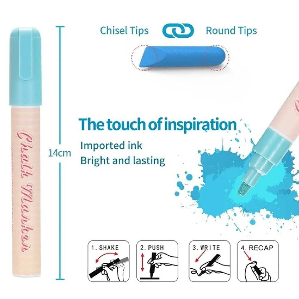 Liquid Chalk Markers 8 Colors Set