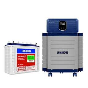 Luminous Inverter & Battery Combo with Trolley for Home, Office & Shops (Zolt 1100 Sine Wave Inverter, RC 18000 150 Ah Tall Tubular Battery)