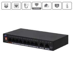 MAS10P096 | 8 Port PoE  Switch with Two Gigabit Uplink Ports