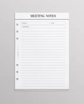 Meeting Notes: A5 Planner Inserts