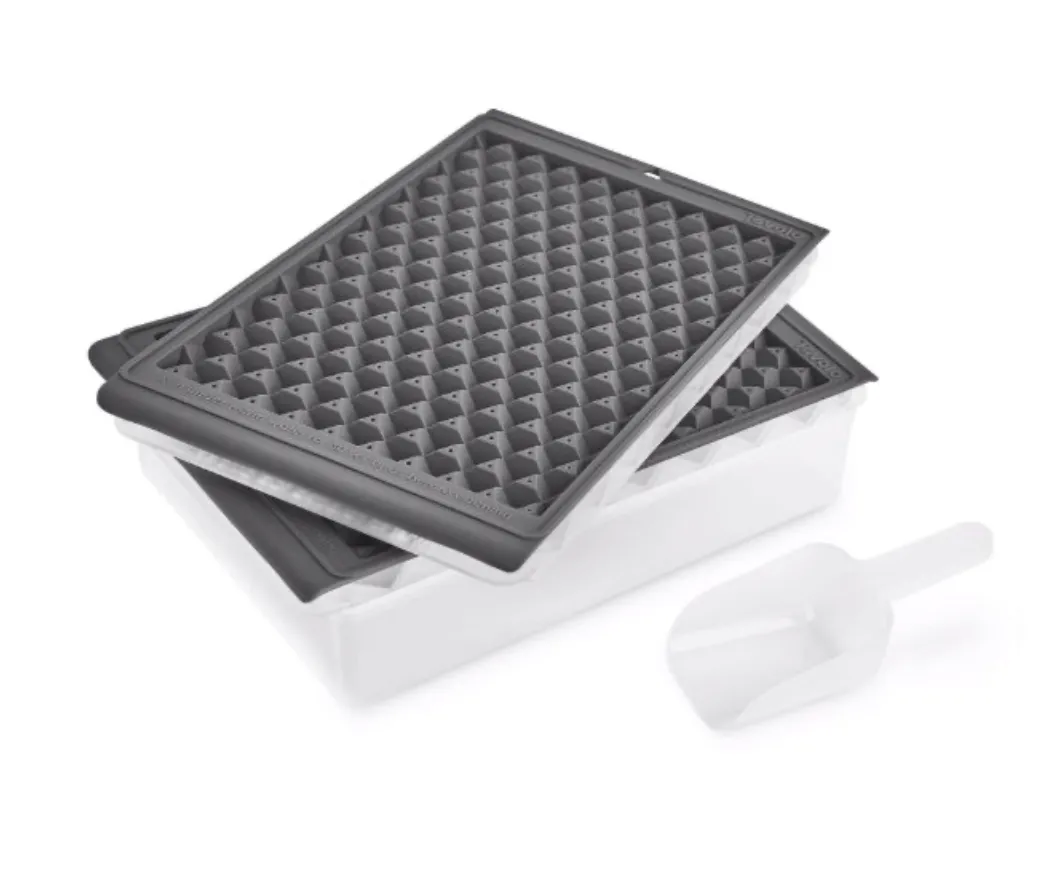 MINI ICE TWIST & RELEASE TRAYS WITH STORAGE BIN AND ICE SCOOP