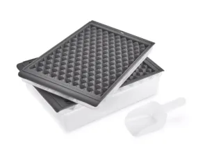 MINI ICE TWIST & RELEASE TRAYS WITH STORAGE BIN AND ICE SCOOP