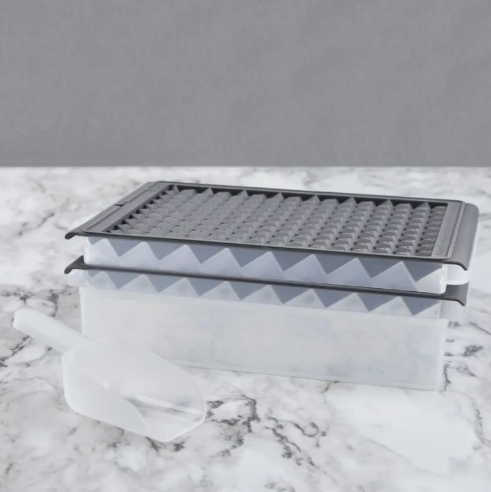 MINI ICE TWIST & RELEASE TRAYS WITH STORAGE BIN AND ICE SCOOP
