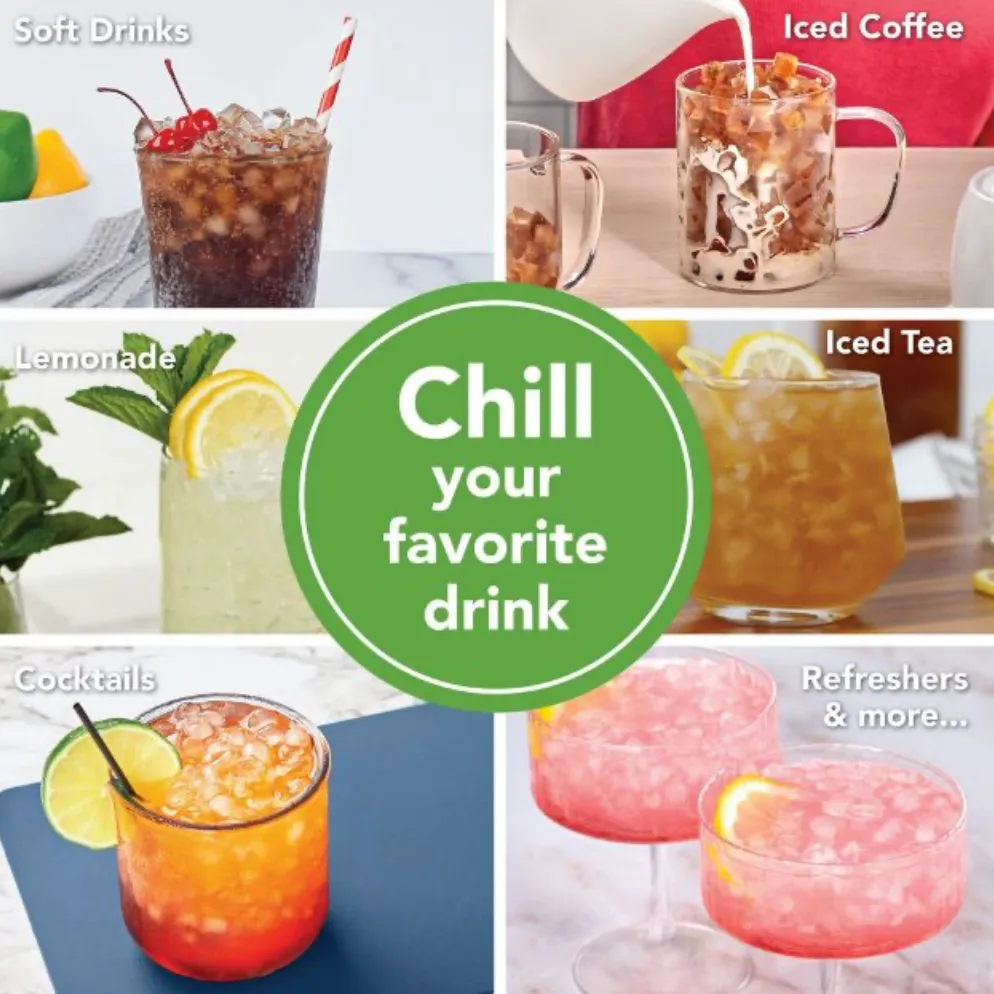 MINI ICE TWIST & RELEASE TRAYS WITH STORAGE BIN AND ICE SCOOP