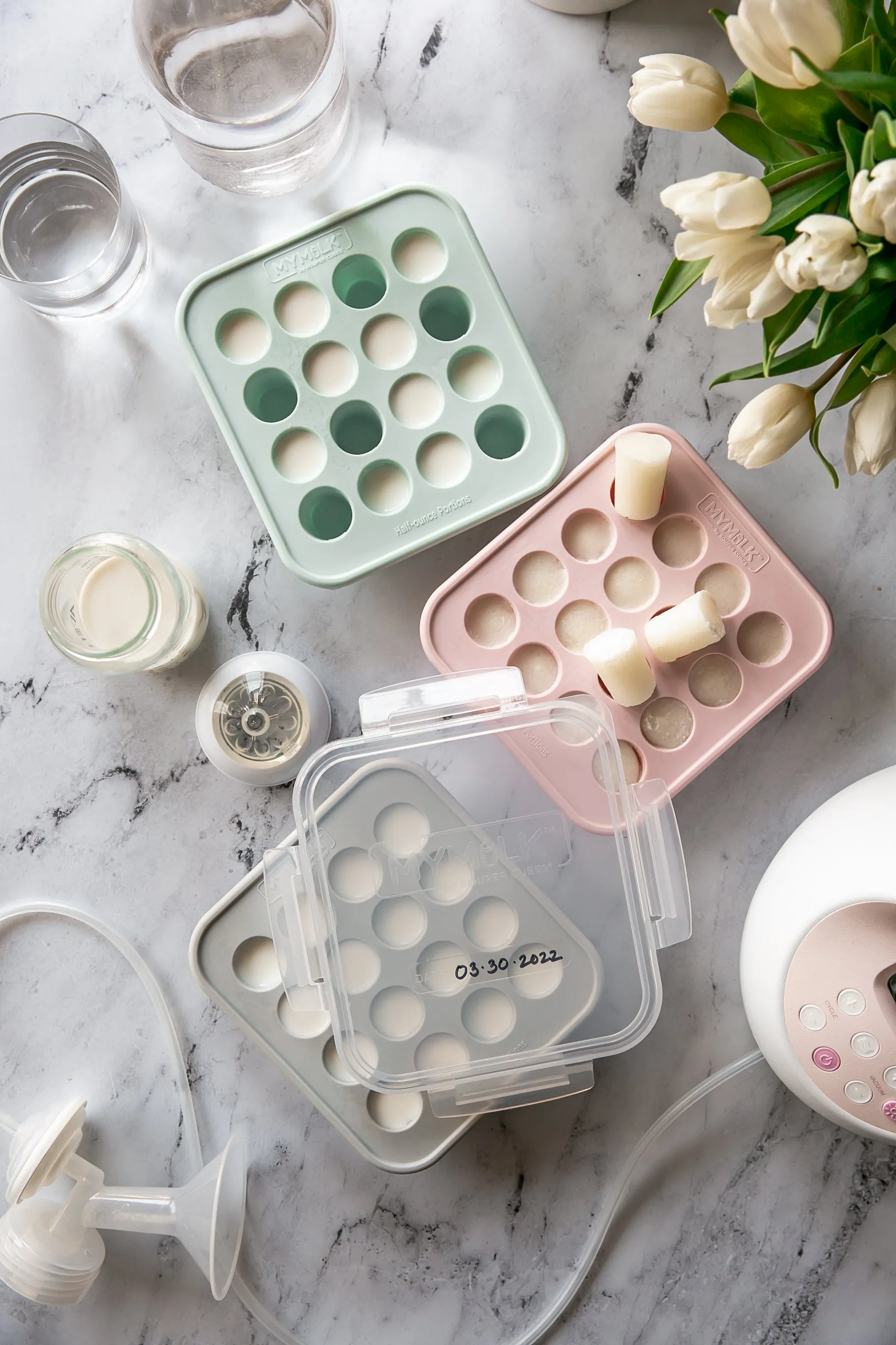 MyMilk Breast Milk Trays - Mint