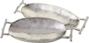 Nickel Twig Handle Trays