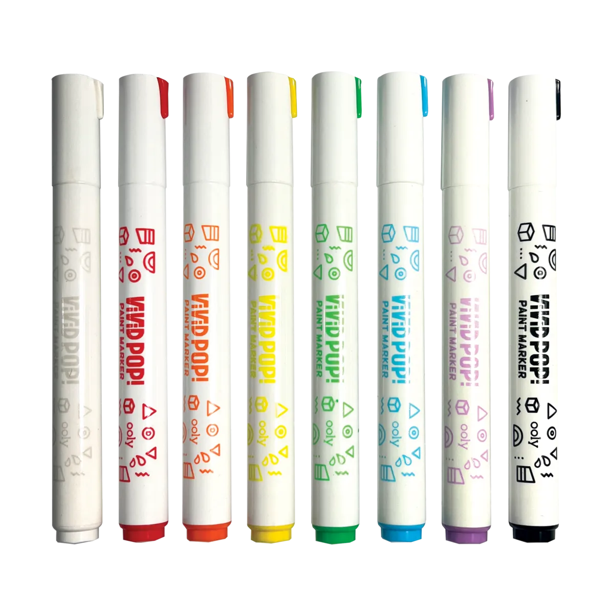 Ooly Vivid Pop 8 Opaque Water Based Acrylic Paint Markers Stationary Art and craft for kids 8yrs 
