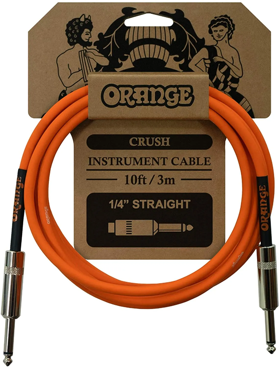 Orange Music Crush 10 Metre Instrument Cable Straight to Straight