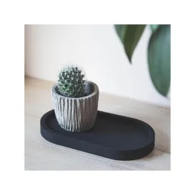 Oval Trinket Tray / Dish. ( BLACK )