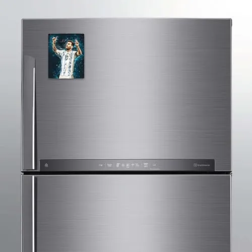 PAPERPACKS Acrylic Rectangular Fridge Magnet |Travel Souvenir, Home Décor, Kitchen, Gifting|Office or Classroom| Messi Argentina 3 (105mm X 79mm X 3mm)