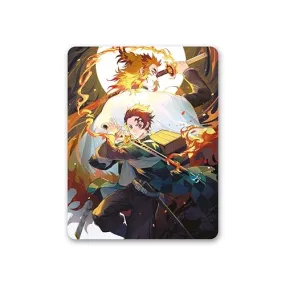 PAPERPACKS Acrylic Rectangular Fridge Magnet |Travel Souvenir, Home Décor, Kitchen, Gifting|Office or Classroom|Tanjiro Rengoku 1 (105mm X 79mm X 3mm)