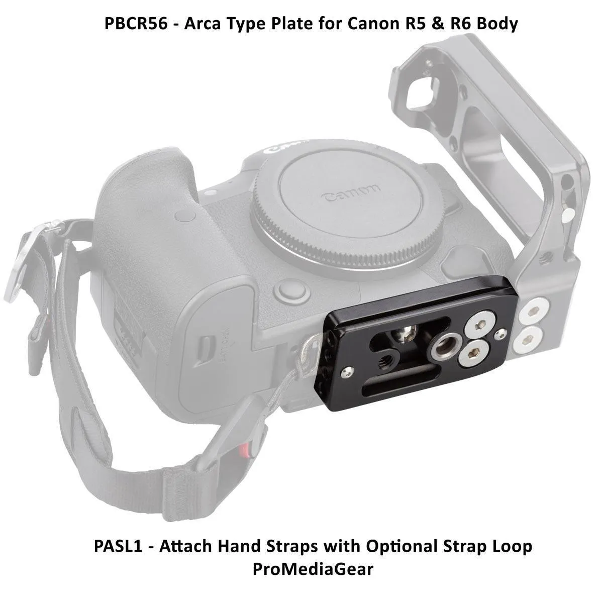 PBCR56 Arca-Swiss Bracket Plate for Canon R5, R5 Mark II, and R6