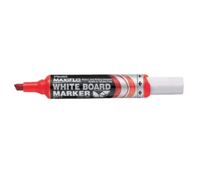 Pentel Maxiflo White Board Marker Chisel Tip Red