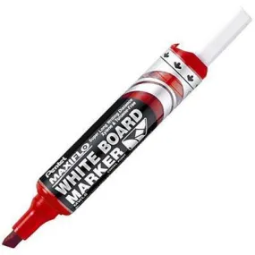 Pentel Maxiflo Whiteboard Marker Chisel Point 7Mm Red