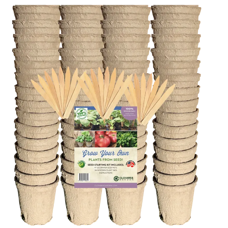 Picklers, Canners & Salsa Grow Kit | 500 Seeds, 20 Varieties   60 Organic EcoPaper Seed Pots | Non-GMO, Resealable Bags, Peat-Alternative
