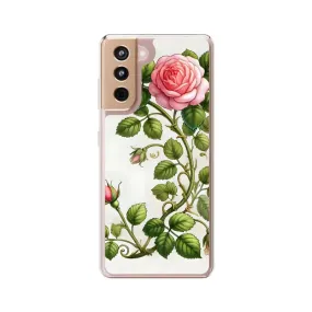 Pink Rose Clear Case Chic Phone Protection