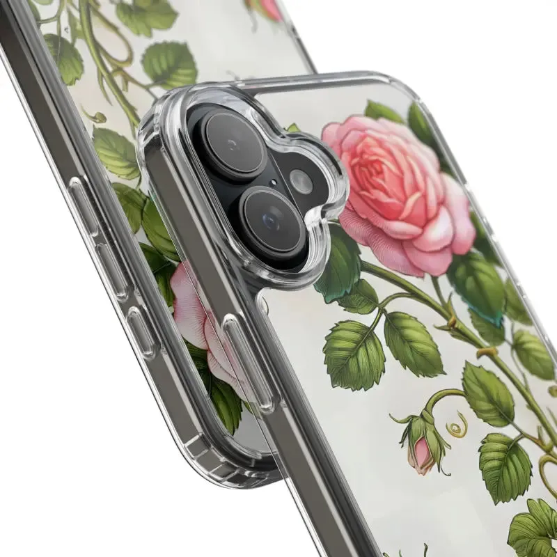 Pink Rose Clear Case Chic Phone Protection
