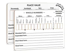 Place Value Double Sided Board 9"x12"