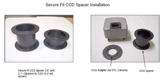 PlaneWave Secure Fit CCD Spacer for CDK17/20 - 3.8-inch Length