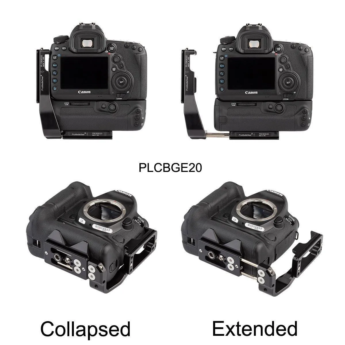 PLCBGE20 Arca-Swiss L-Bracket for Canon 5D IV with BG-E20 Grip