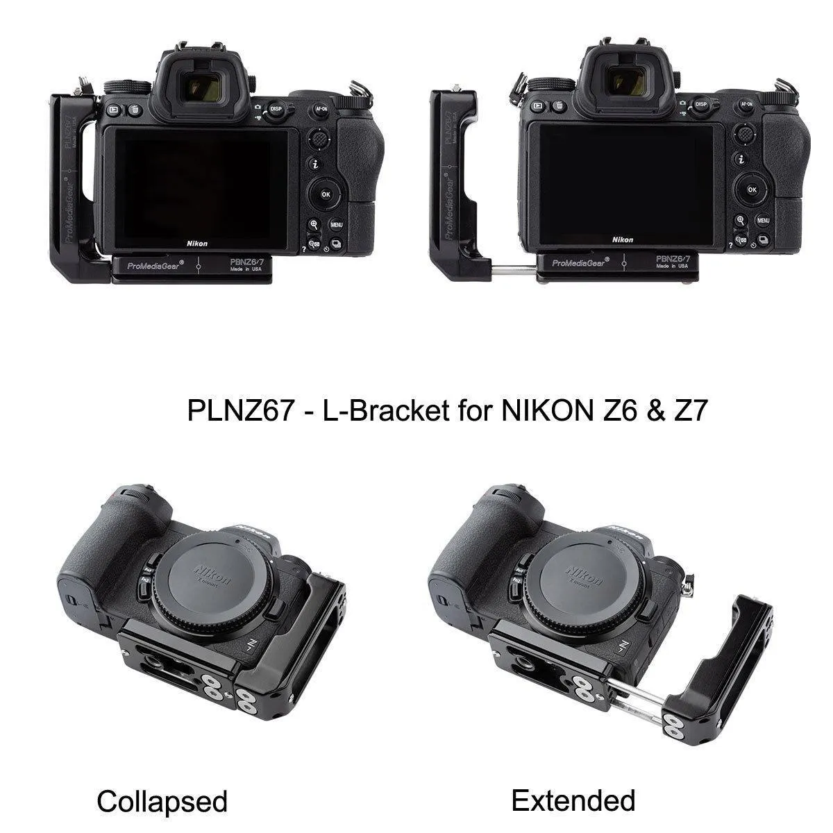 PLNZ67 L-Bracket plate for Nikon Z6 and Z7 Arca Swiss type