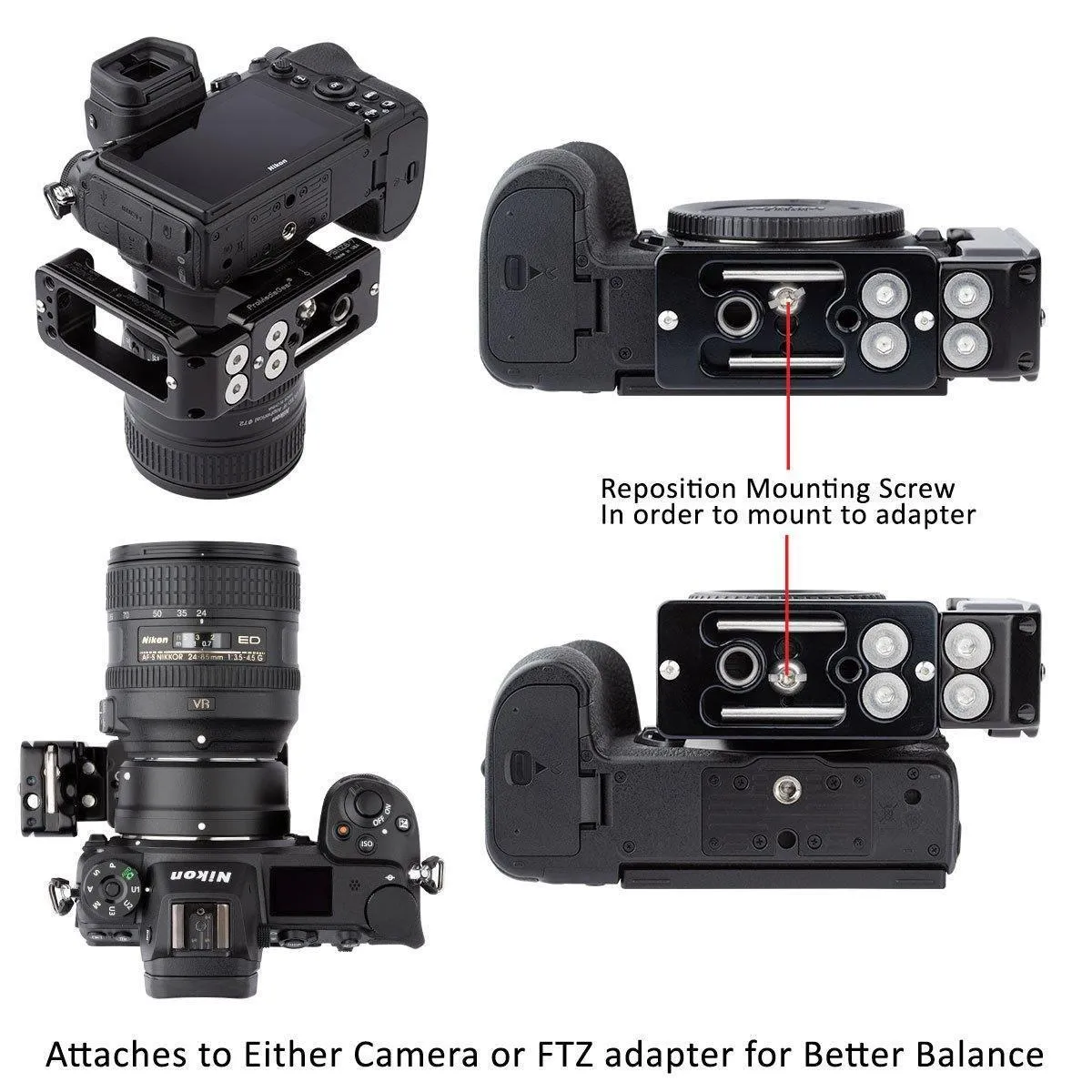 PLNZ67 L-Bracket plate for Nikon Z6 and Z7 Arca Swiss type