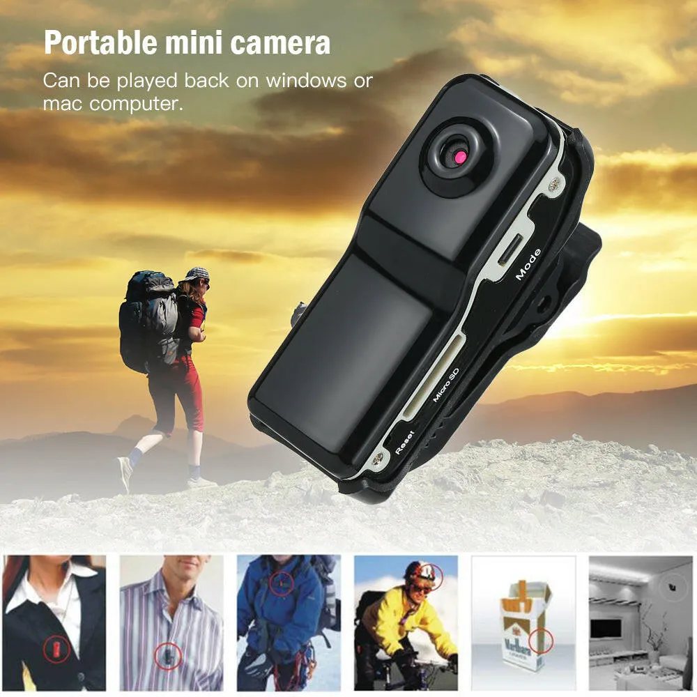 Portable Digital Video Recorder Mini Monitor DV Micro Pocket Camera Perfect Indoor Camera for Home and Office Black
